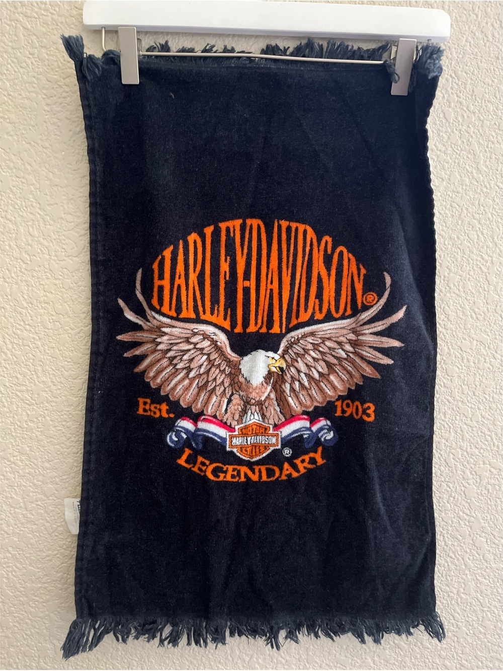 Vintage Harley Davidson Terry Cloth Towel
